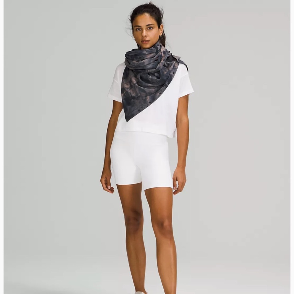 Black and dark blue pattern customizable lulu scarf
